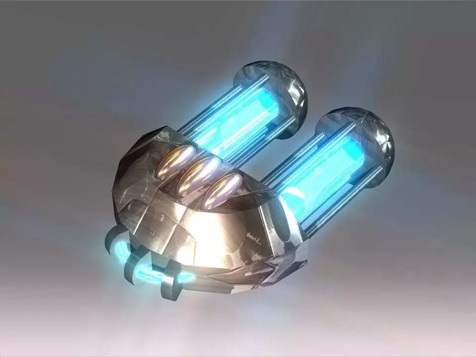 Capsules Power Source Spaceship Low-poly 3D model_0