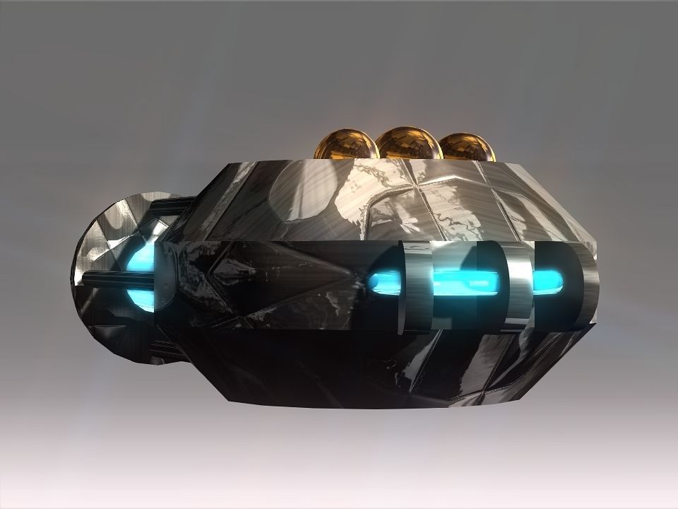 Capsules Power Source Spaceship Low-poly 3D model_26