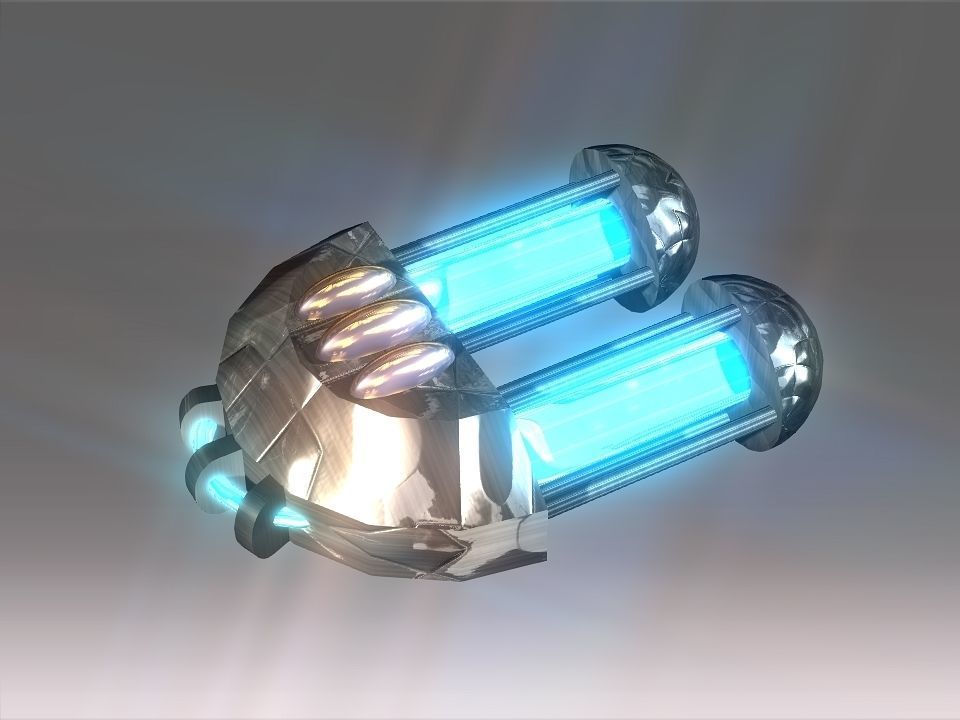 Capsules Power Source Spaceship Low-poly 3D model_28