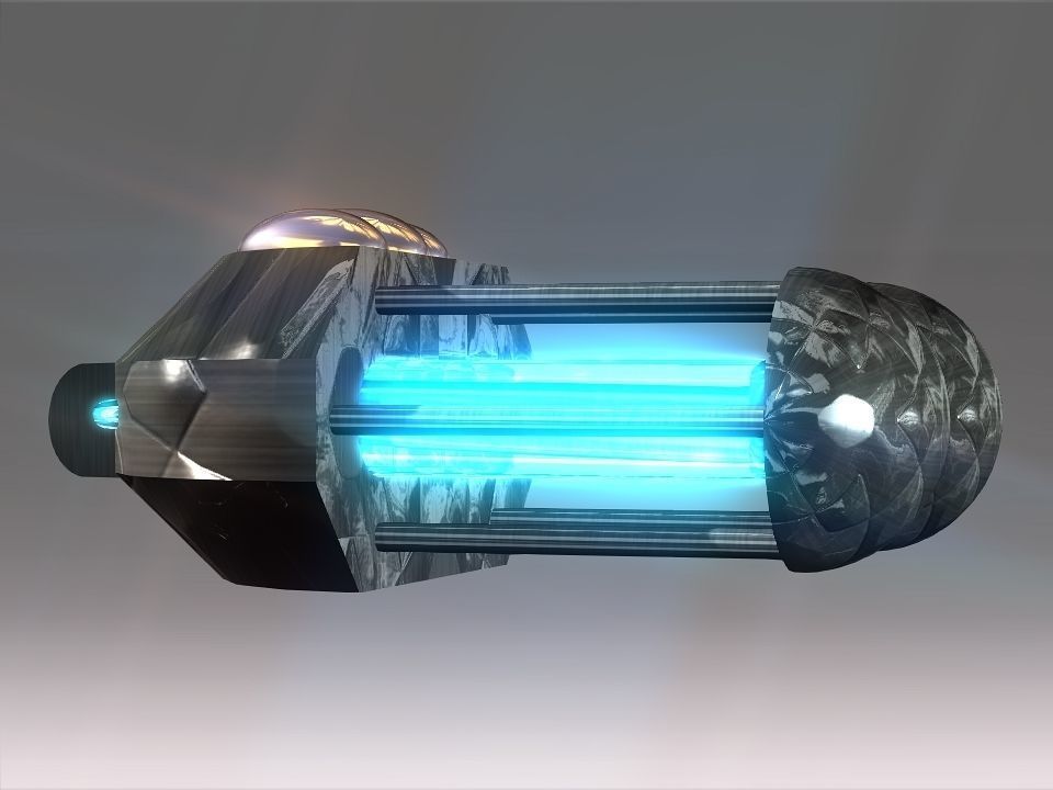 Capsules Power Source Spaceship Low-poly 3D model_2