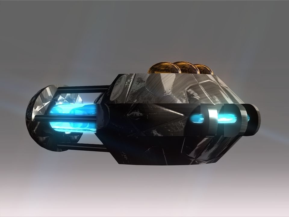 Capsules Power Source Spaceship Low-poly 3D model_24