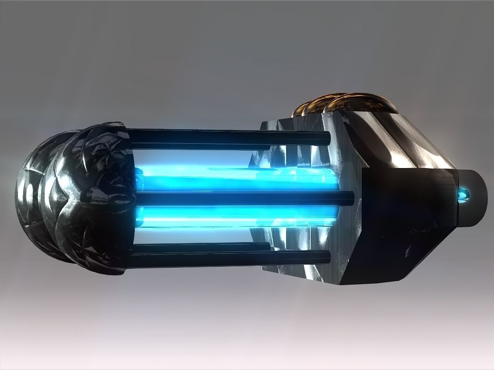 Capsules Power Source Spaceship Low-poly 3D model_19