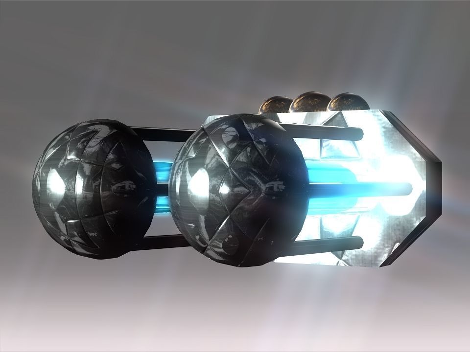 Capsules Power Source Spaceship Low-poly 3D model_13