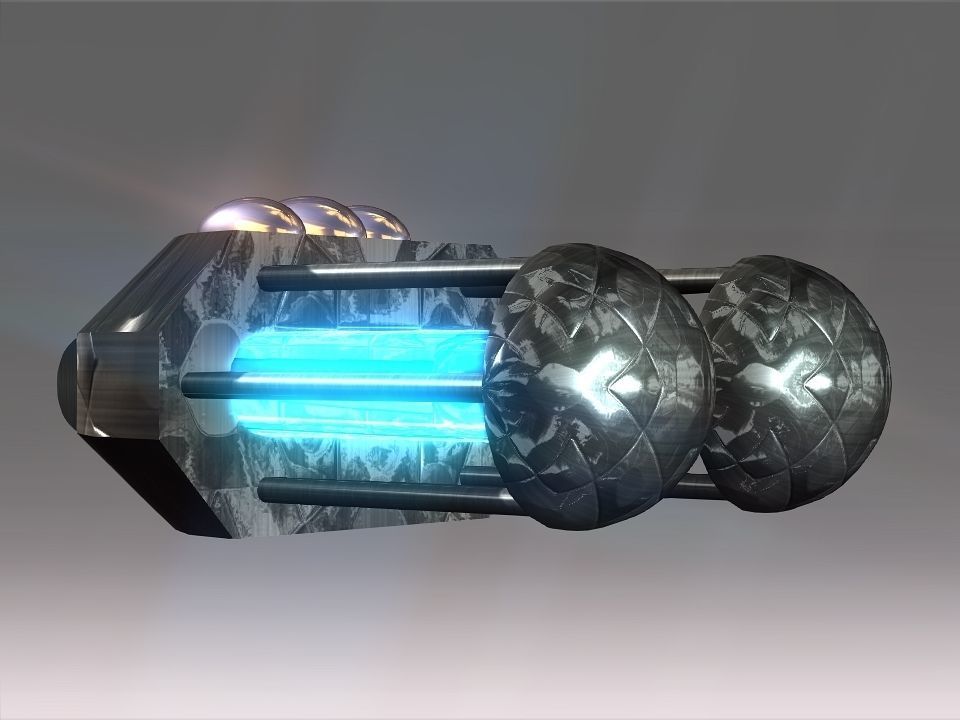 Capsules Power Source Spaceship Low-poly 3D model_4