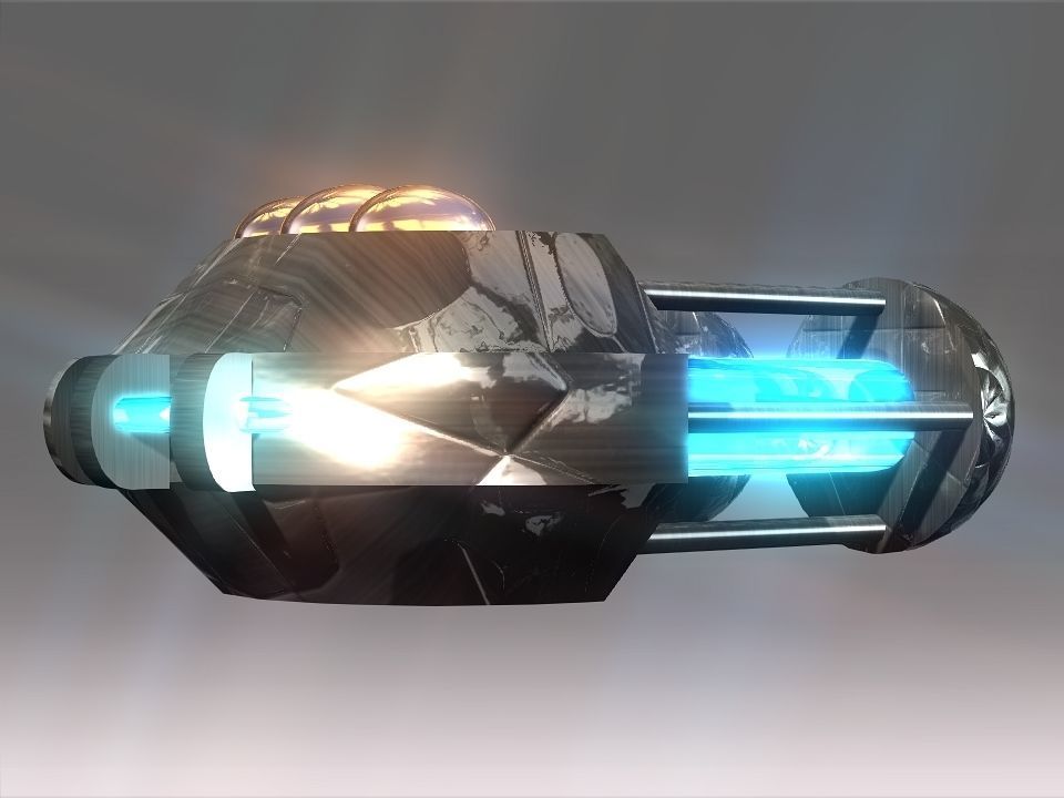 Capsules Power Source Spaceship Low-poly 3D model_34