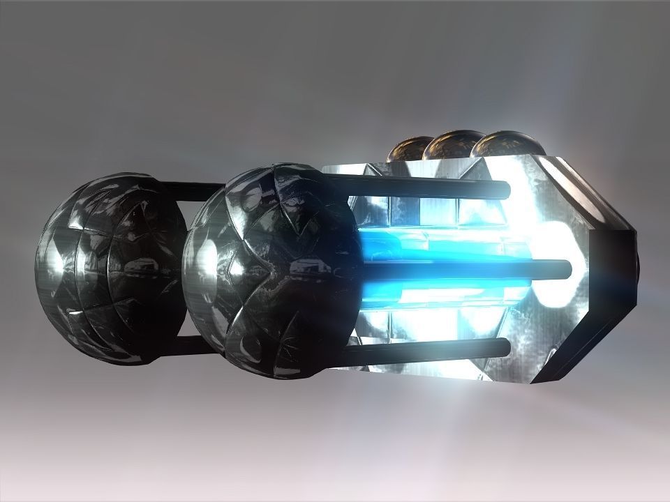 Capsules Power Source Spaceship Low-poly 3D model_15