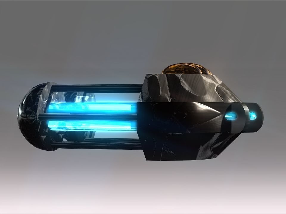 Capsules Power Source Spaceship Low-poly 3D model_21
