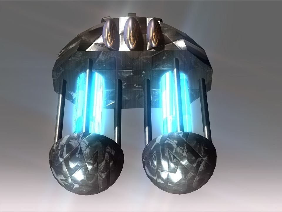 Capsules Power Source Spaceship Low-poly 3D model_35
