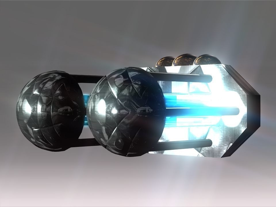 Capsules Power Source Spaceship Low-poly 3D model_14