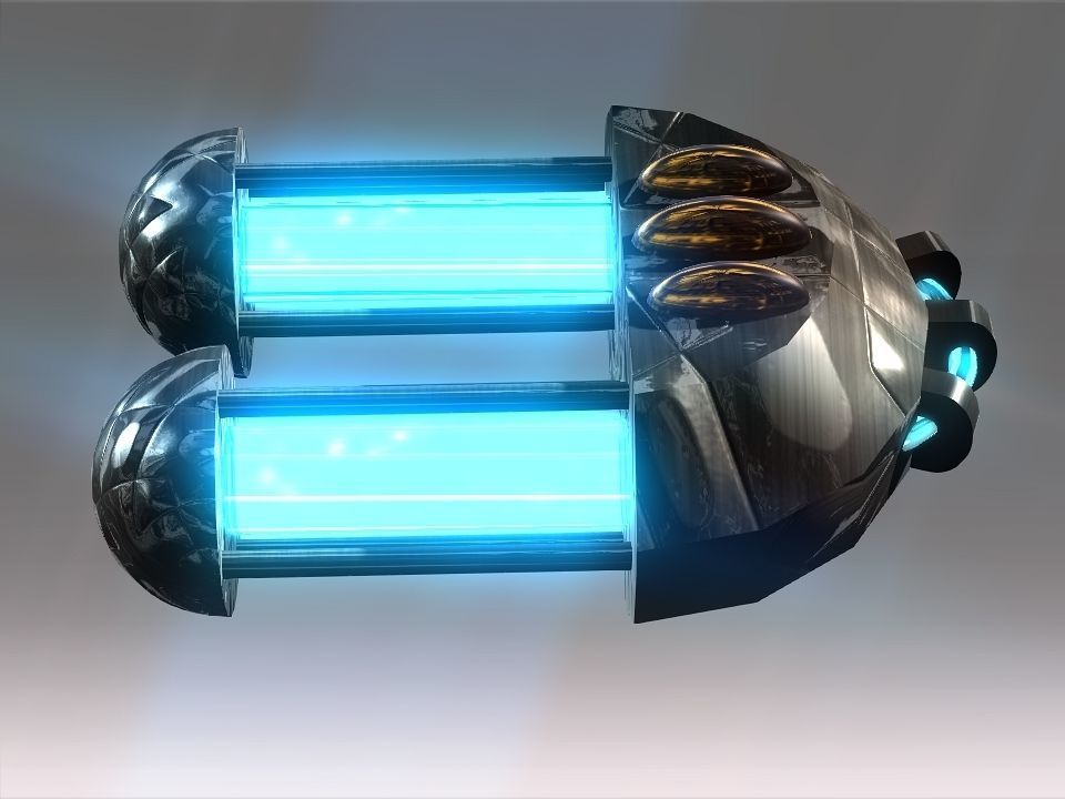 Capsules Power Source Spaceship Low-poly 3D model_40