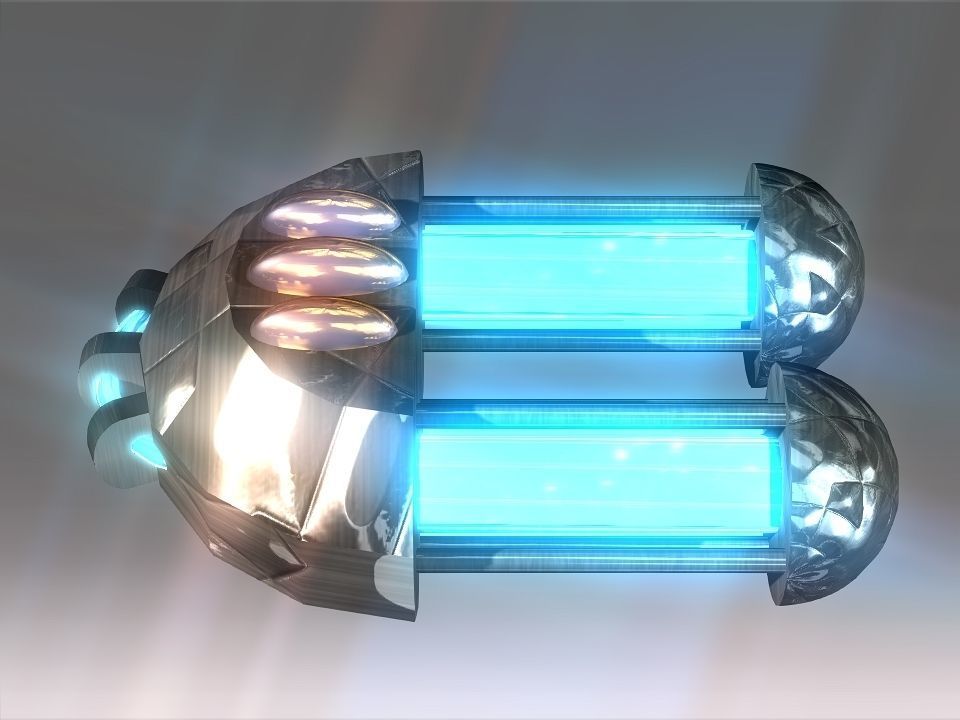Capsules Power Source Spaceship Low-poly 3D model_29