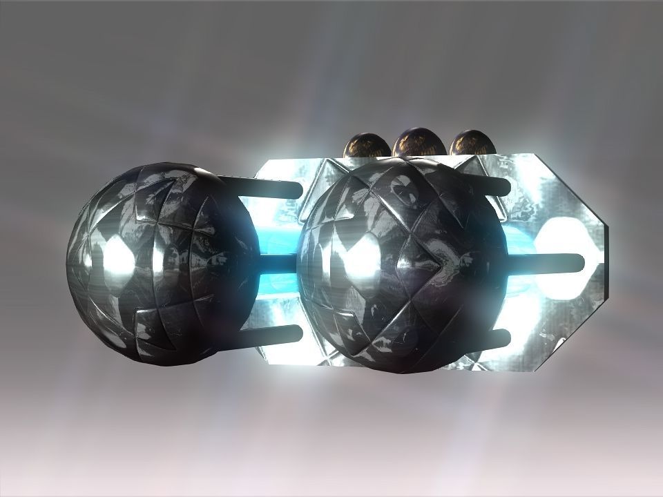 Capsules Power Source Spaceship Low-poly 3D model_10