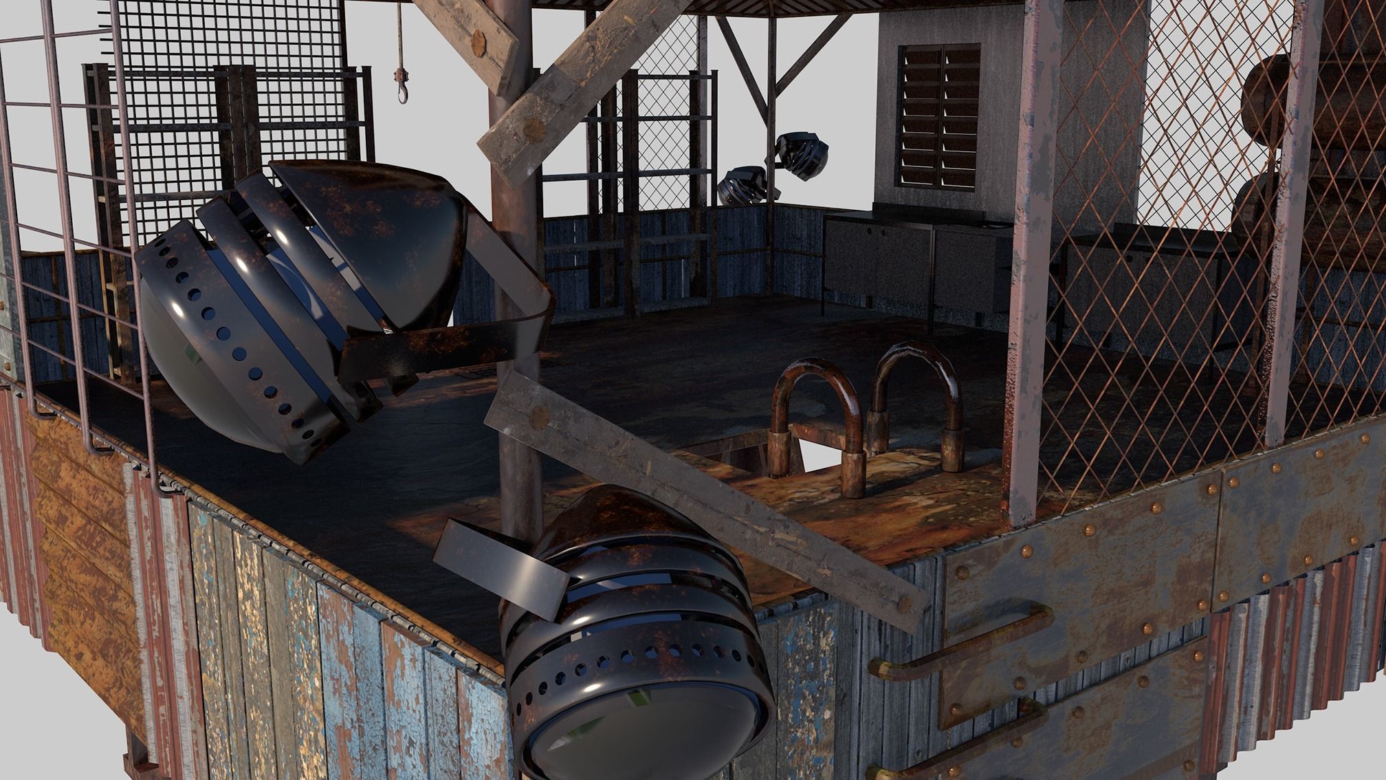 Post-apocalypse Guard Tower 3D model_9