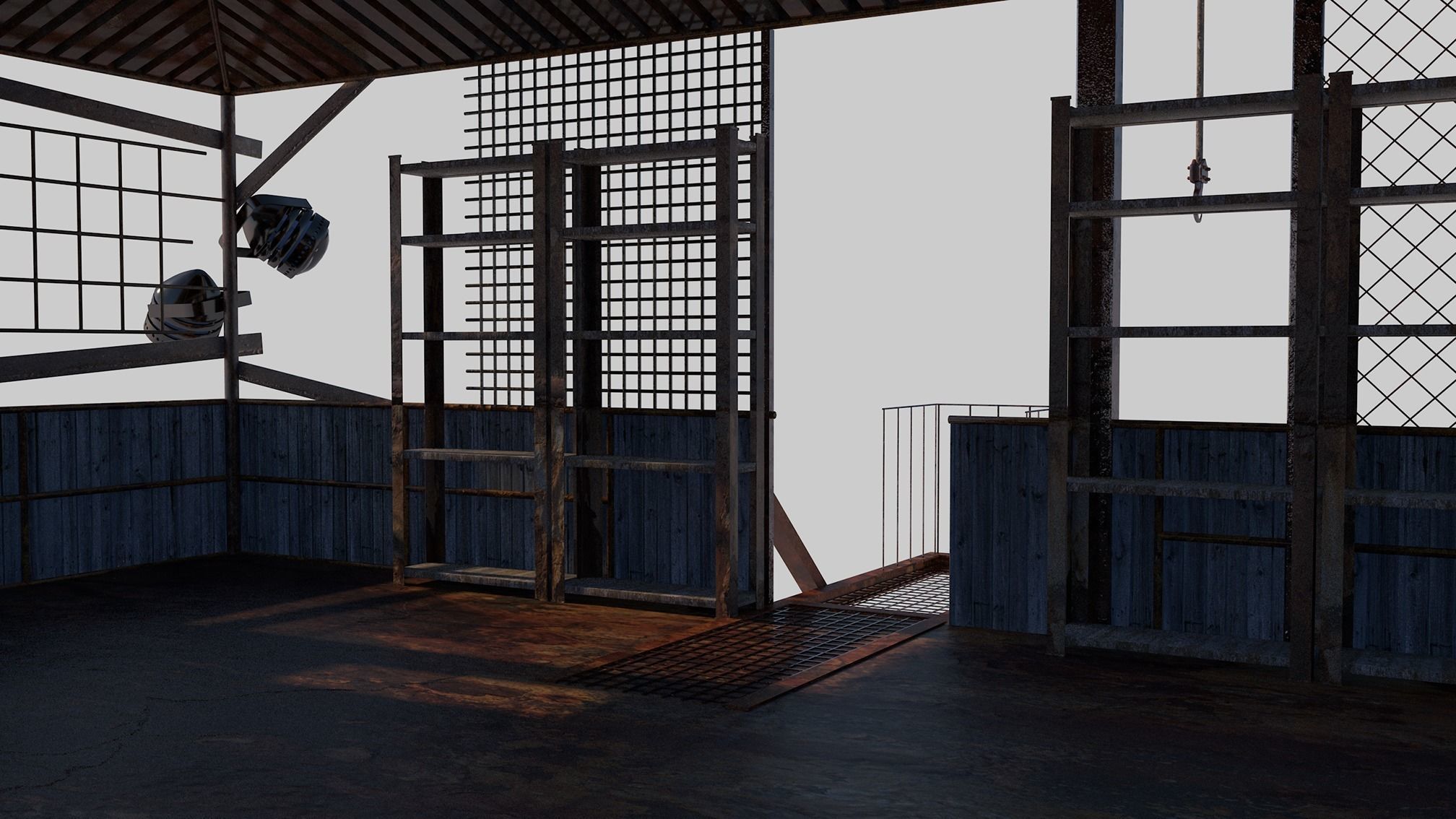 Post-apocalypse Guard Tower 3D model_7