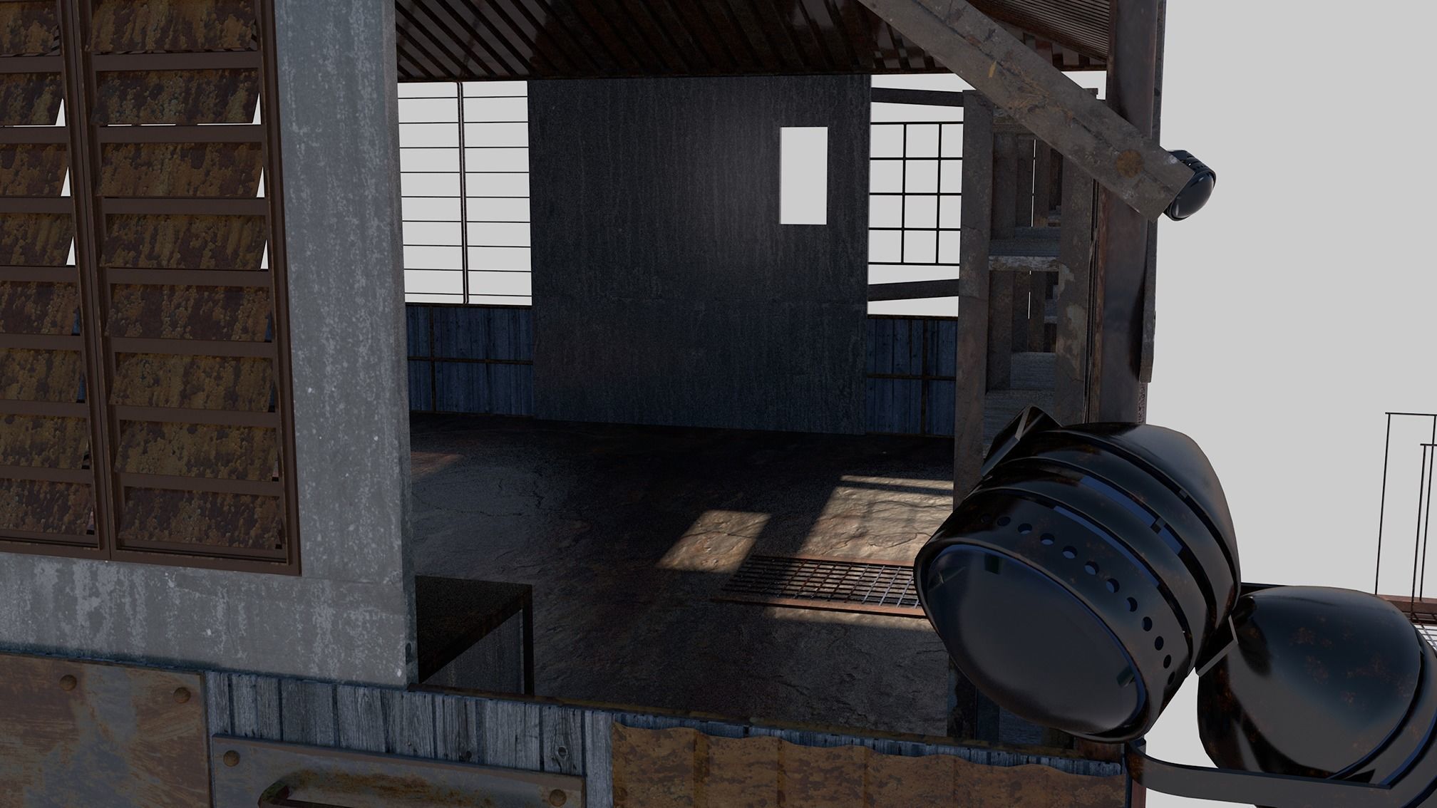 Post-apocalypse Guard Tower 3D model_2