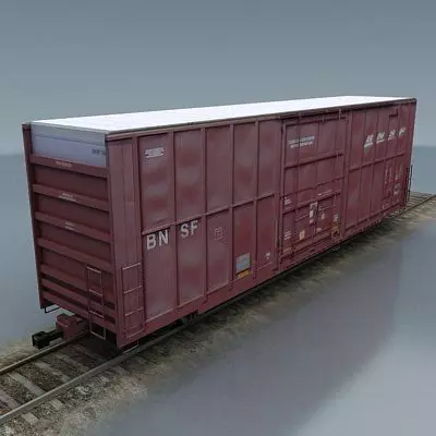 rail wagon 1 Low-poly 3D model_0