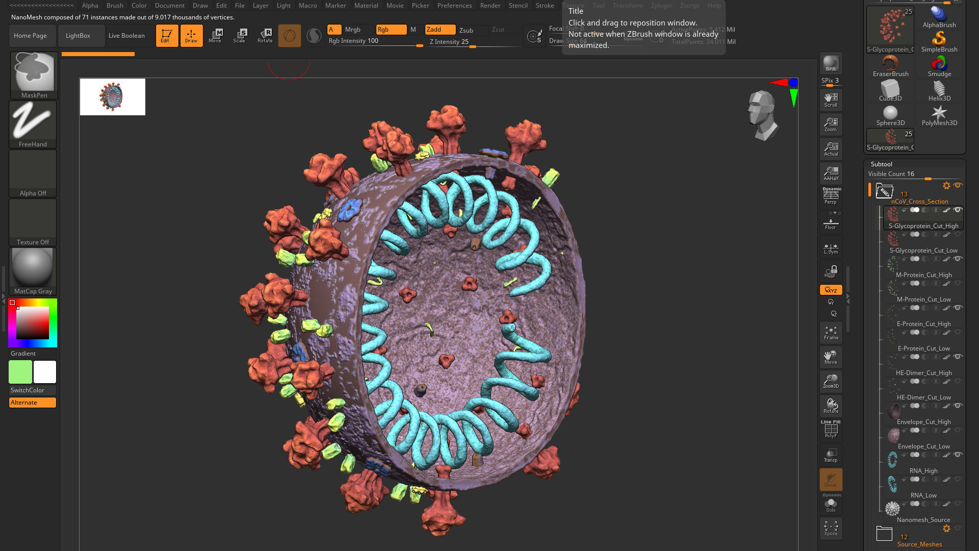CoronaVirus COVID 19 Corona Virus SARS-CoV-2 nCoV with Source Low-poly 3D model_57
