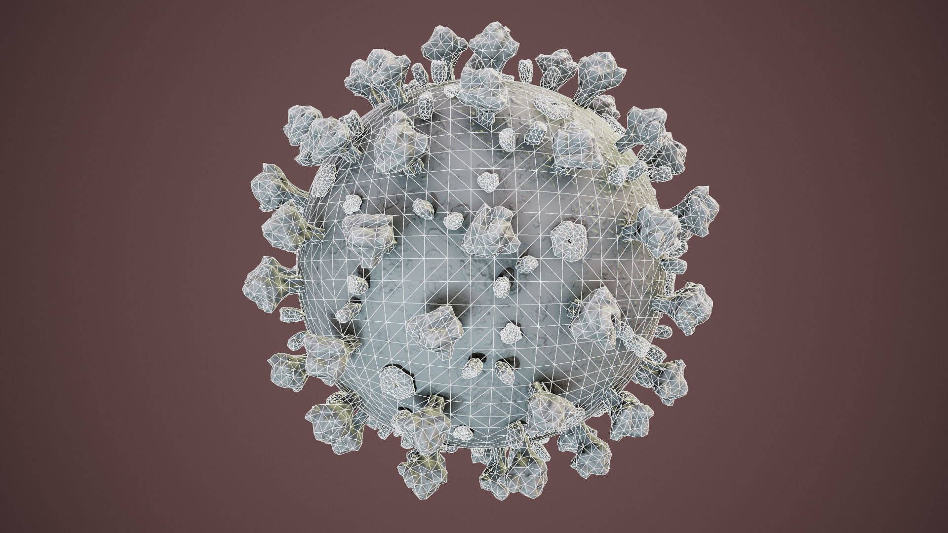 CoronaVirus COVID 19 Corona Virus SARS-CoV-2 nCoV with Source Low-poly 3D model_16