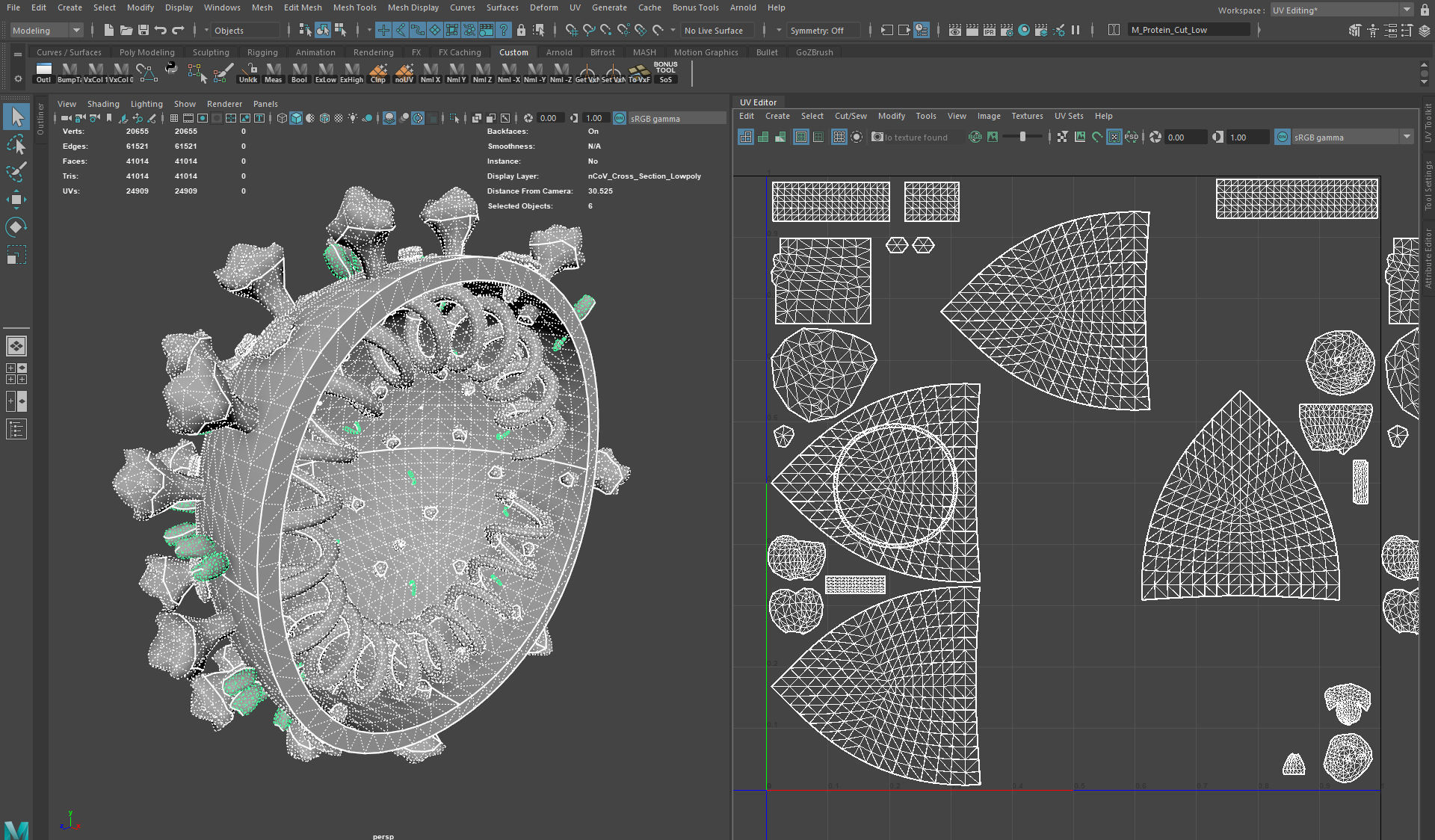 CoronaVirus COVID 19 Corona Virus SARS-CoV-2 nCoV with Source Low-poly 3D model_33