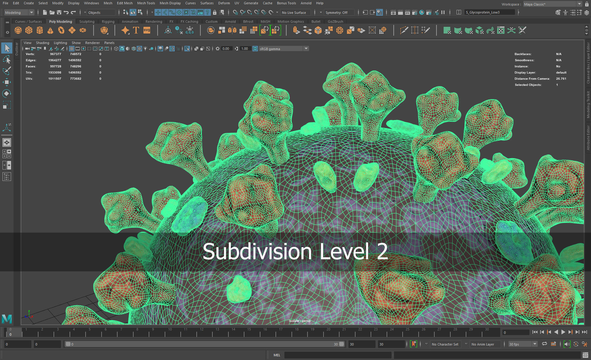 CoronaVirus COVID 19 Corona Virus SARS-CoV-2 nCoV with Source Low-poly 3D model_47