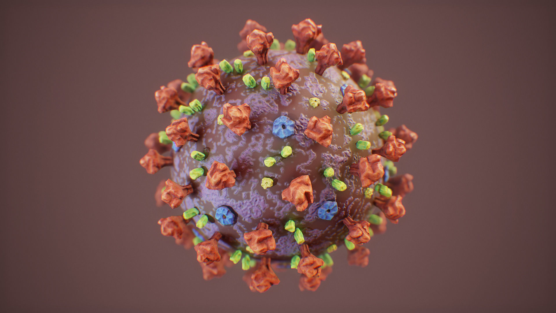 CoronaVirus COVID 19 Corona Virus SARS-CoV-2 nCoV with Source Low-poly 3D model_5