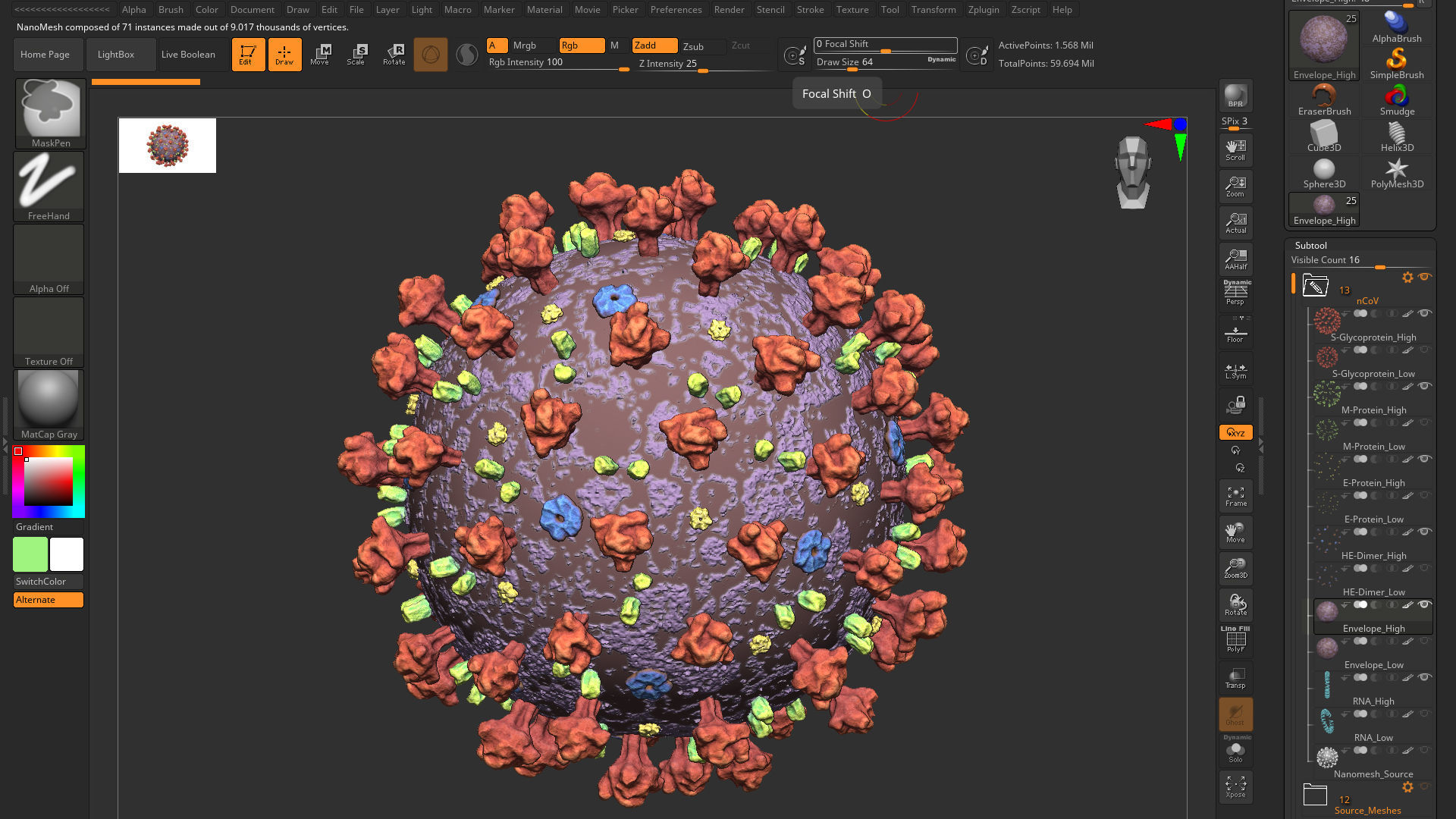 CoronaVirus COVID 19 Corona Virus SARS-CoV-2 nCoV with Source Low-poly 3D model_56