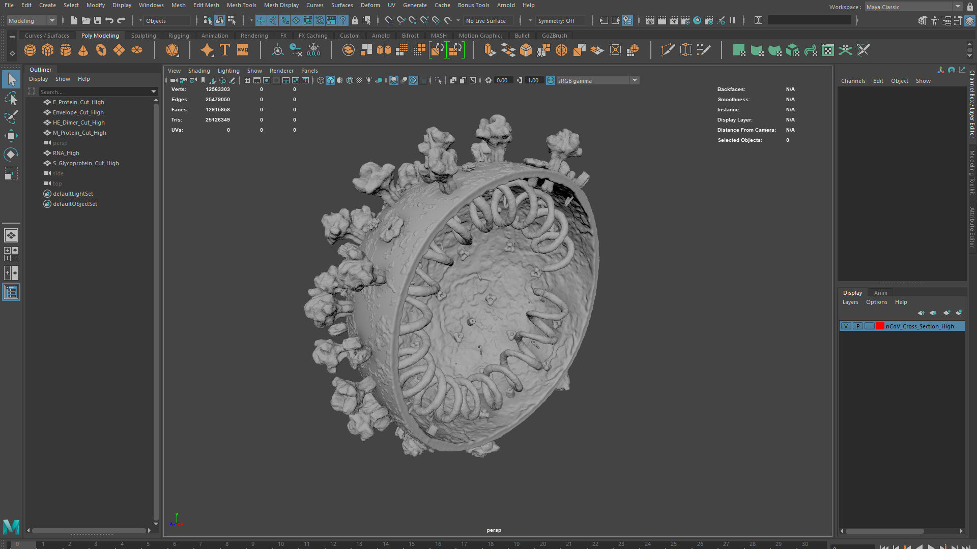 CoronaVirus COVID 19 Corona Virus SARS-CoV-2 nCoV with Source Low-poly 3D model_54