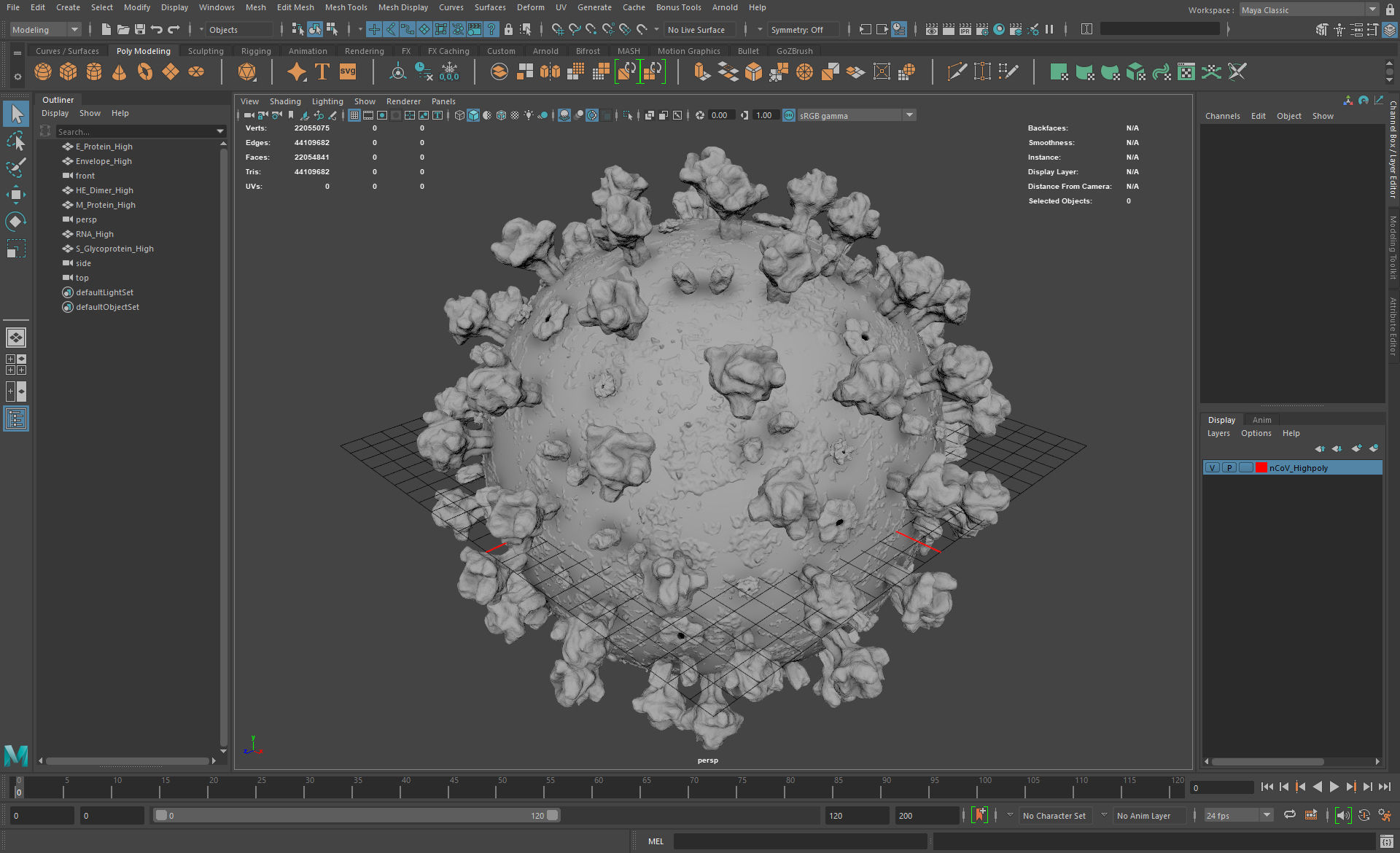 CoronaVirus COVID 19 Corona Virus SARS-CoV-2 nCoV with Source Low-poly 3D model_52