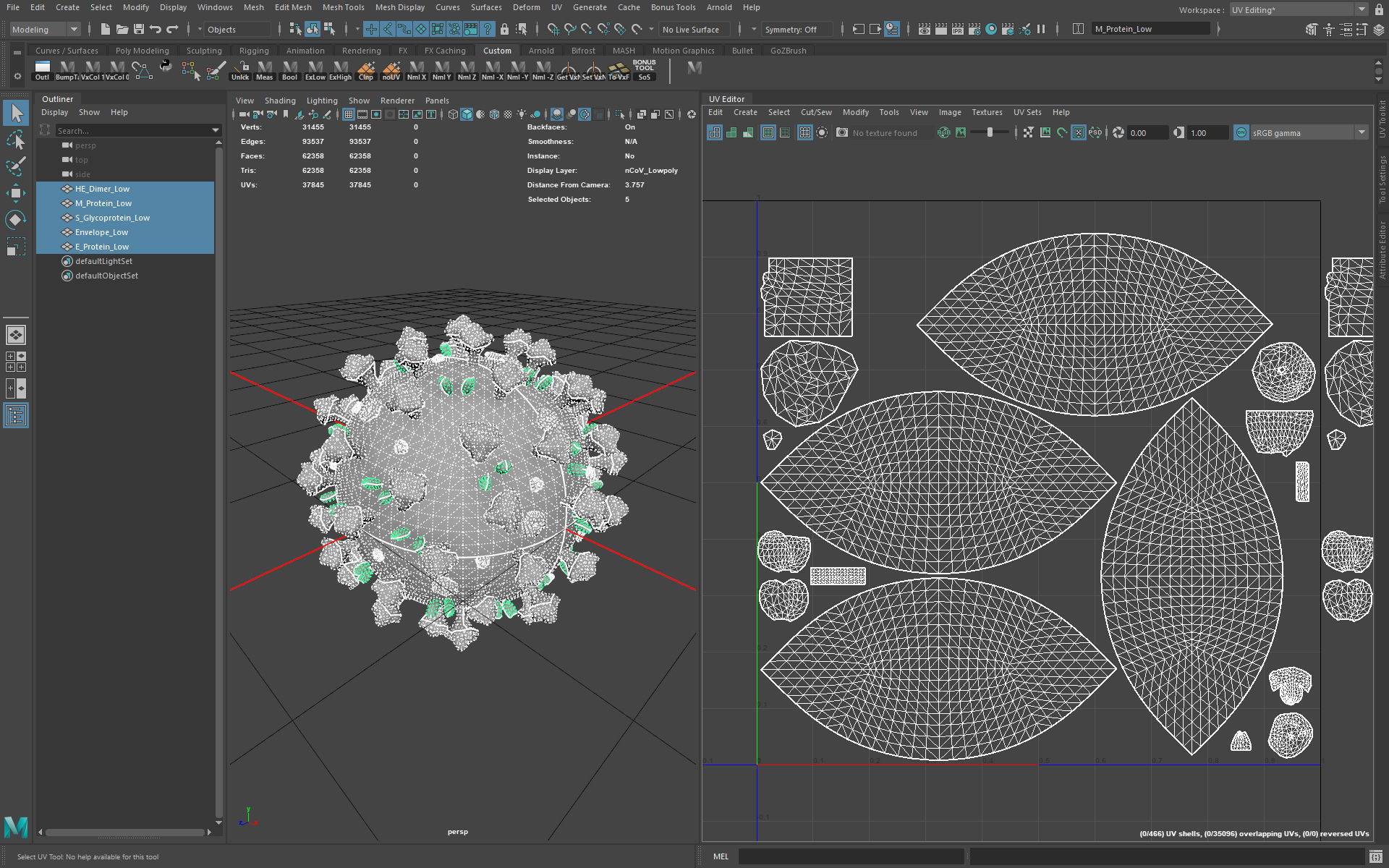 CoronaVirus COVID 19 Corona Virus SARS-CoV-2 nCoV with Source Low-poly 3D model_25