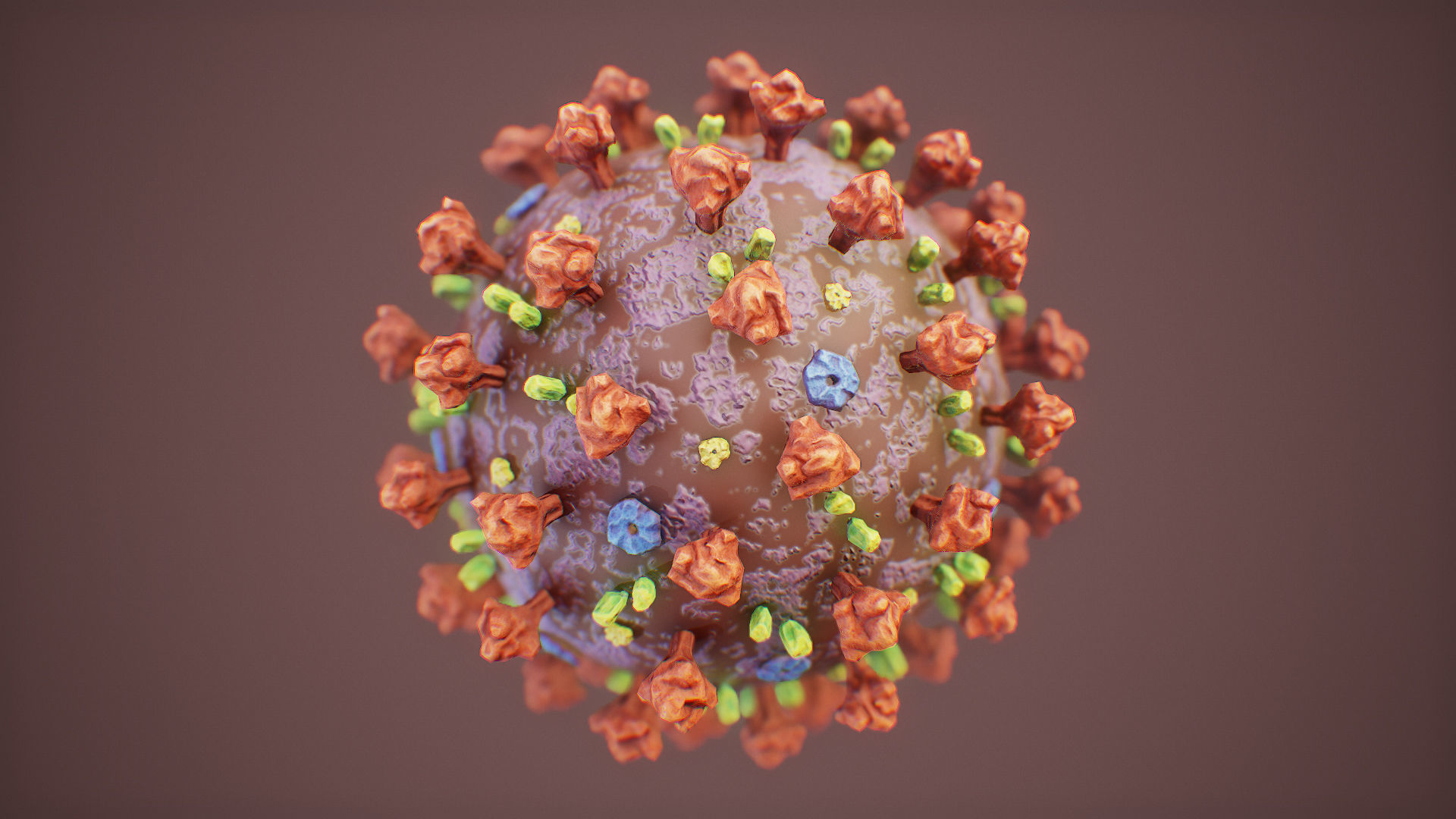 CoronaVirus COVID 19 Corona Virus SARS-CoV-2 nCoV with Source Low-poly 3D model_4