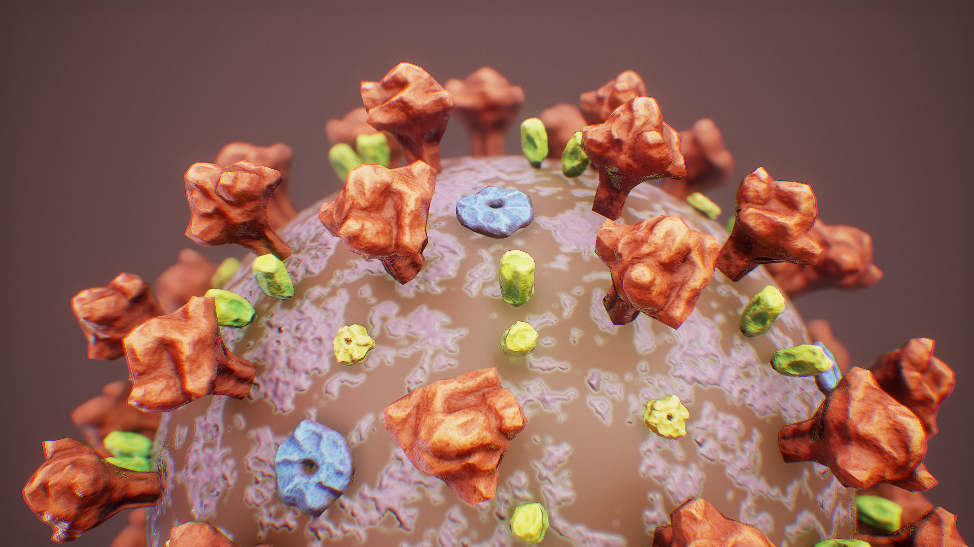 CoronaVirus COVID 19 Corona Virus SARS-CoV-2 nCoV with Source Low-poly 3D model_8