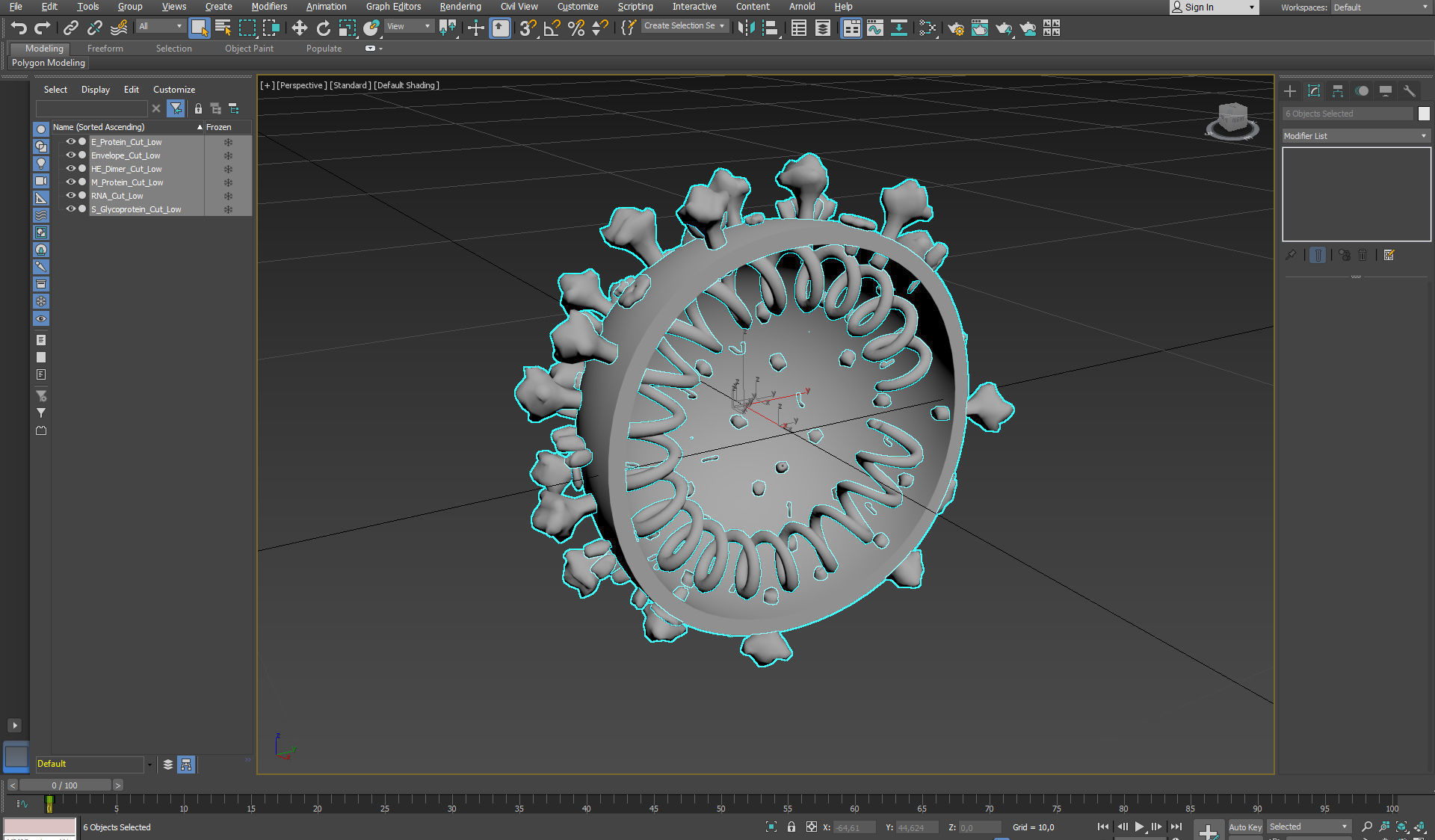 CoronaVirus COVID 19 Corona Virus SARS-CoV-2 nCoV with Source Low-poly 3D model_36
