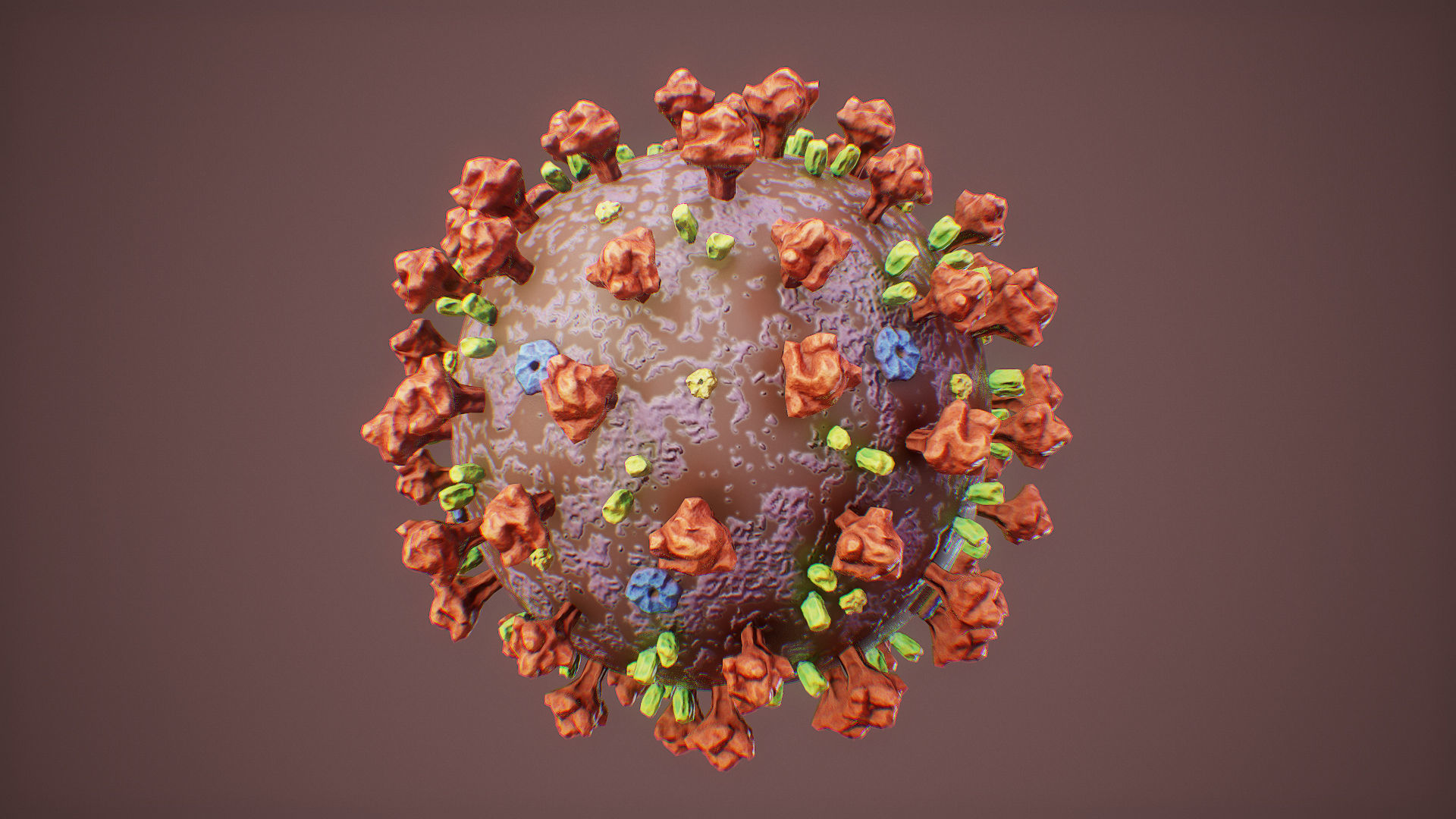 CoronaVirus COVID 19 Corona Virus SARS-CoV-2 nCoV with Source Low-poly 3D model_6