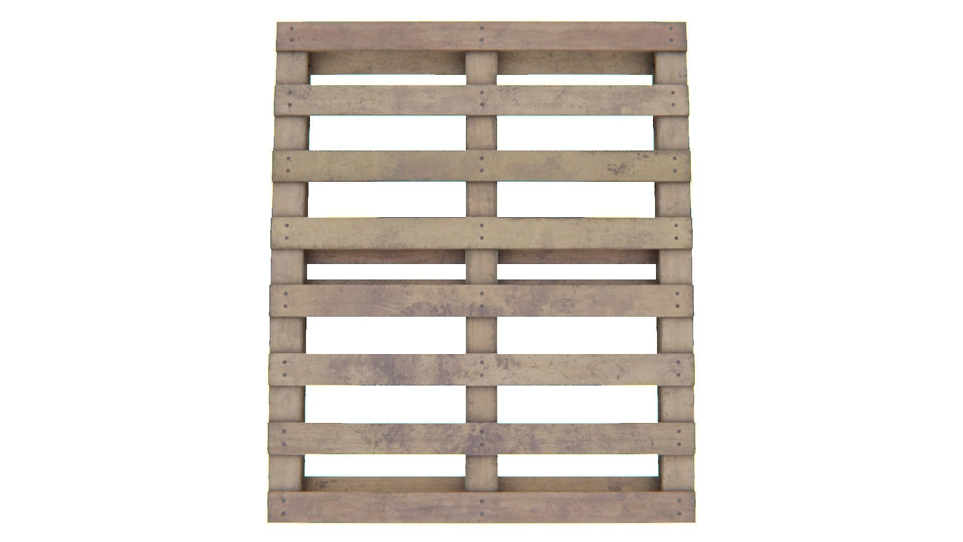 WoodPalletV-02 wooden pallet wall art Low-poly 3D model_7