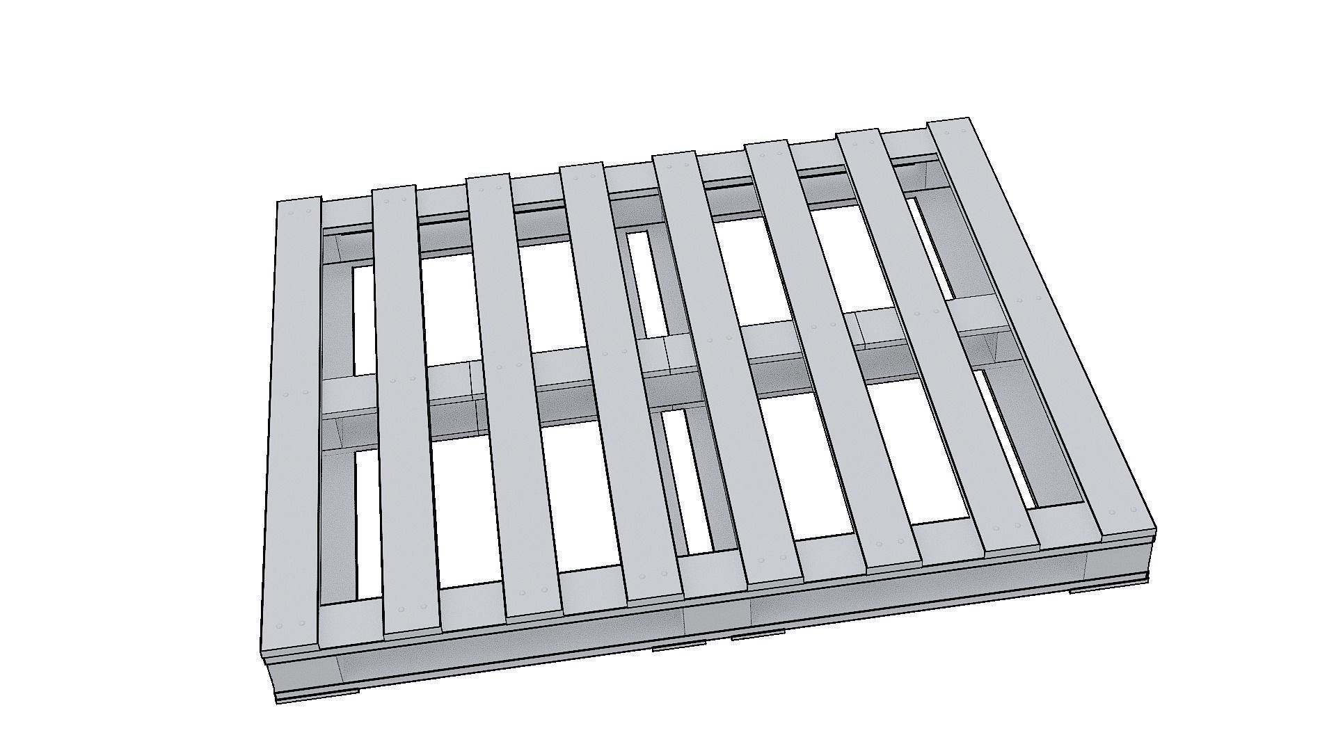 WoodPalletV-02 wooden pallet wall art Low-poly 3D model_11