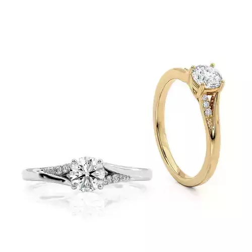 Jewelry Engagement ring 05ct central stone and side stones