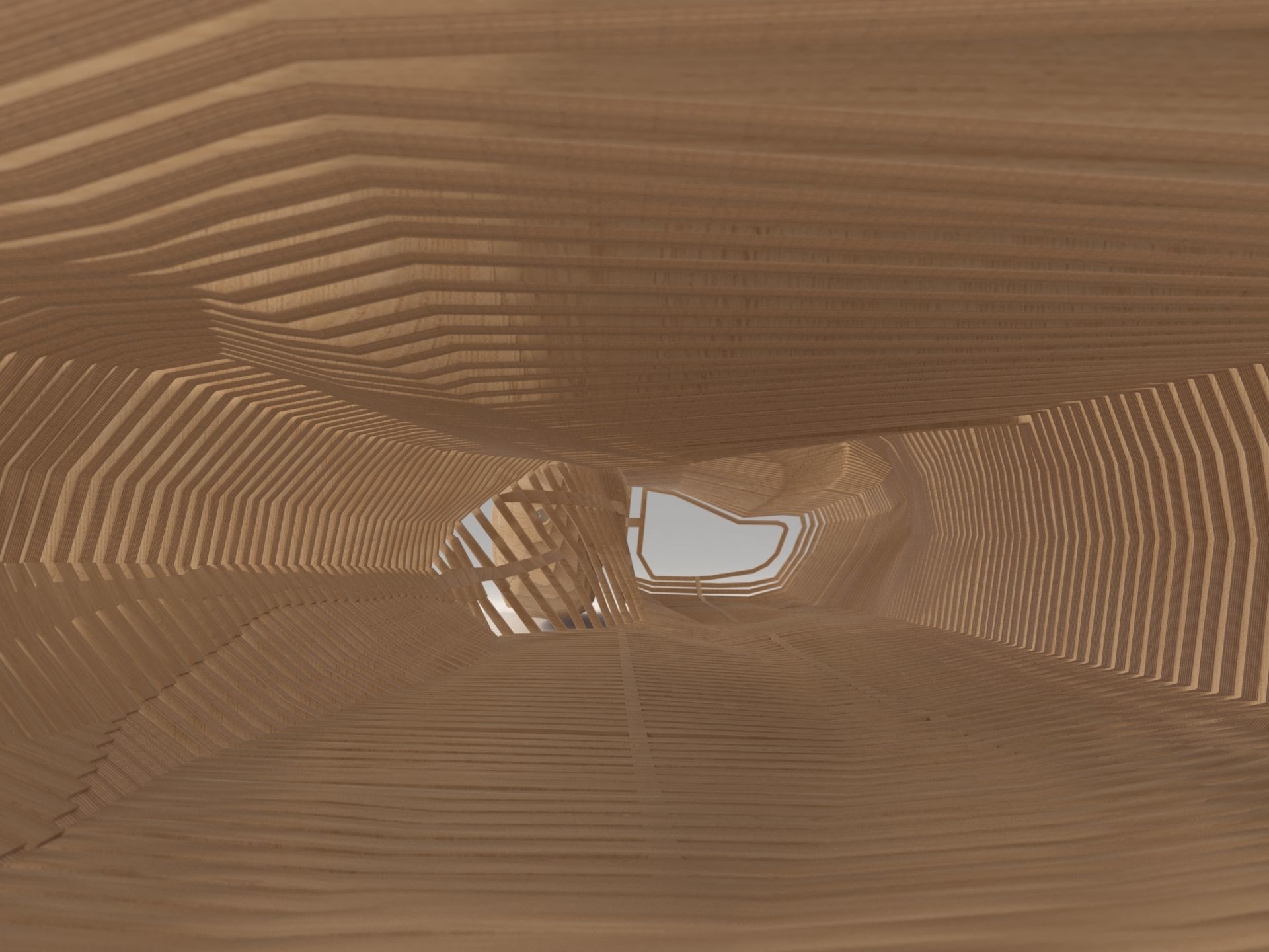 Parametric Bench  Snake Vertebrae 3D model_13