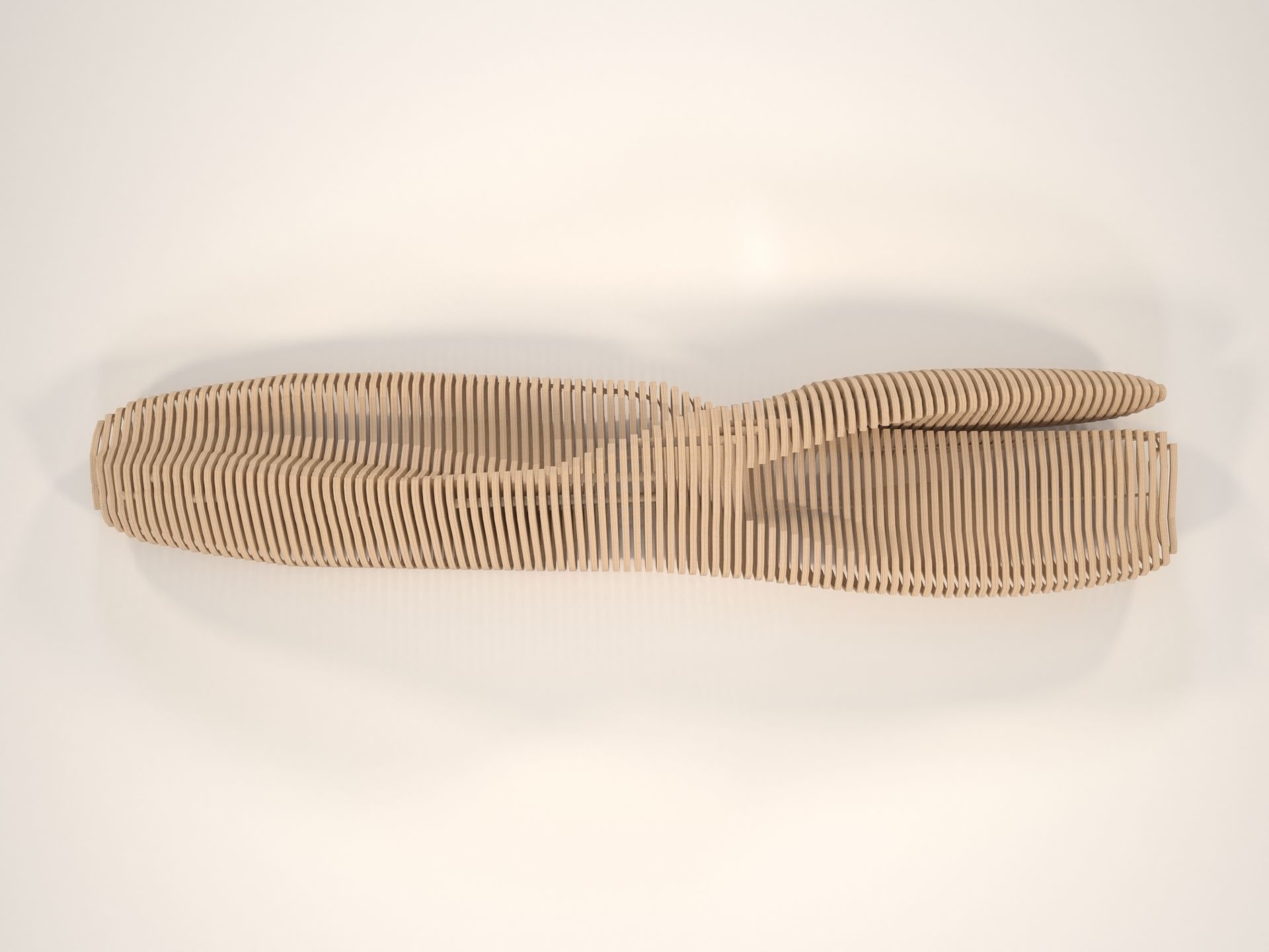Parametric Bench  Snake Vertebrae 3D model_11