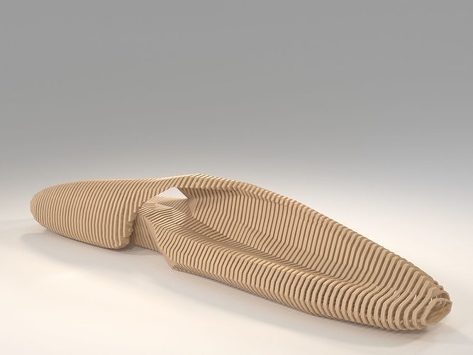 Parametric Bench  Snake Vertebrae 3D model