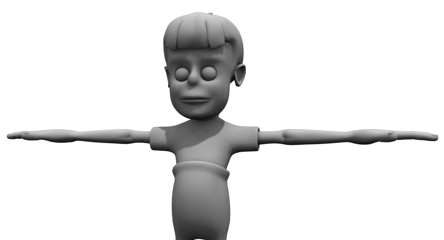 boy fisher 3d model 3D model_1