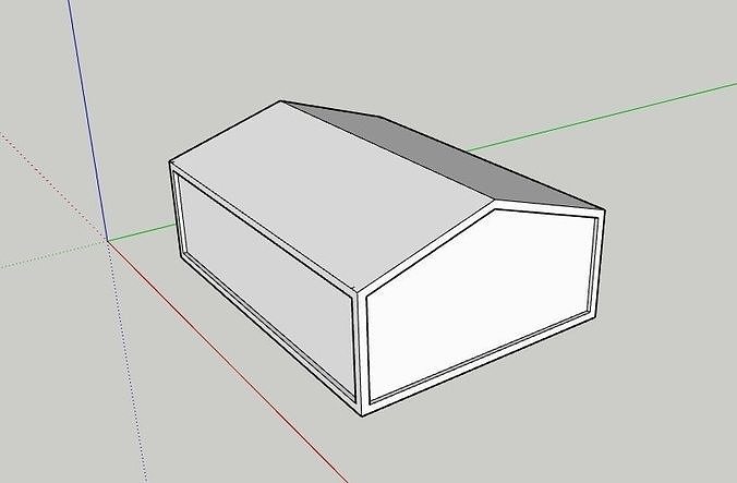 sloped house block Free 3D print model
