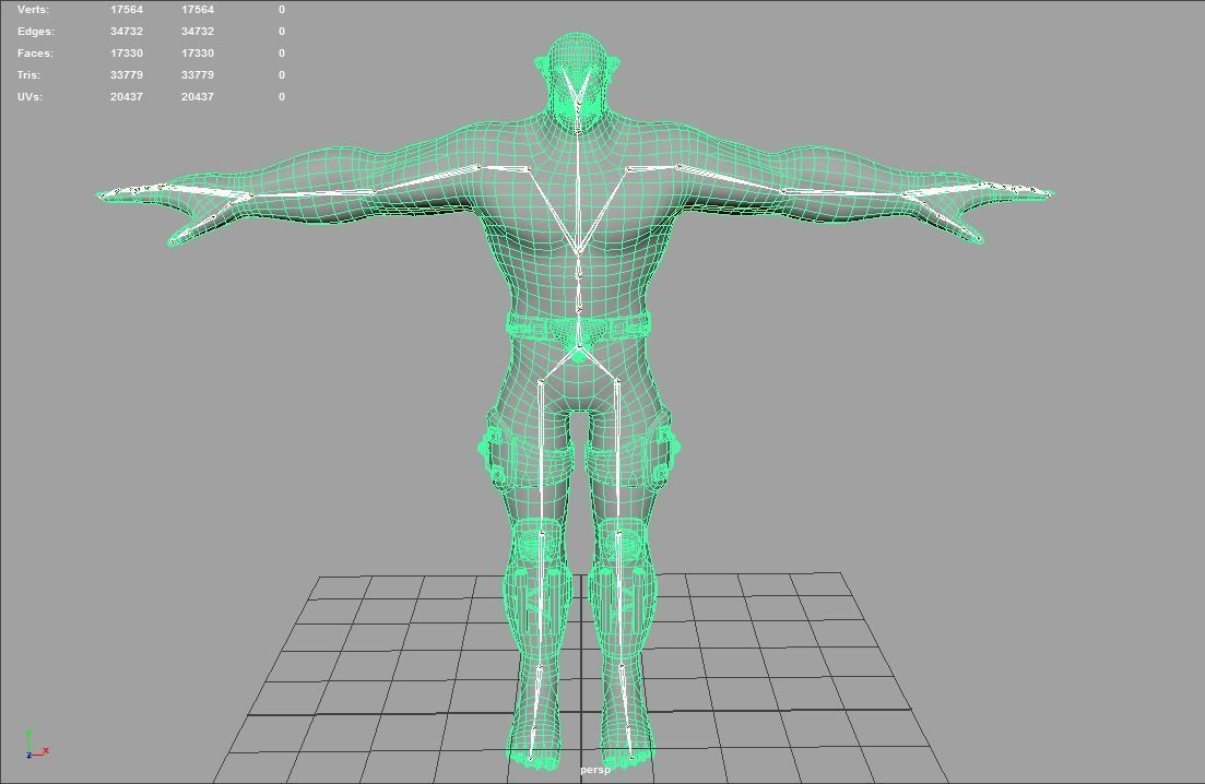 Judging man shorts Low-poly 3D model_27