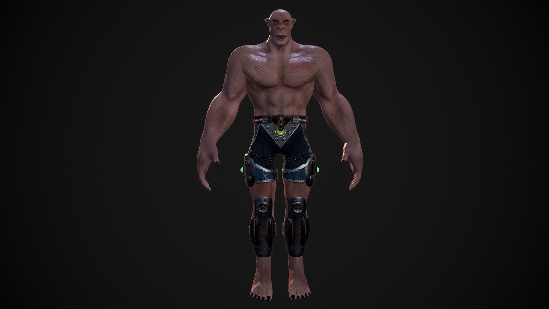 Judging man shorts Low-poly 3D model_20