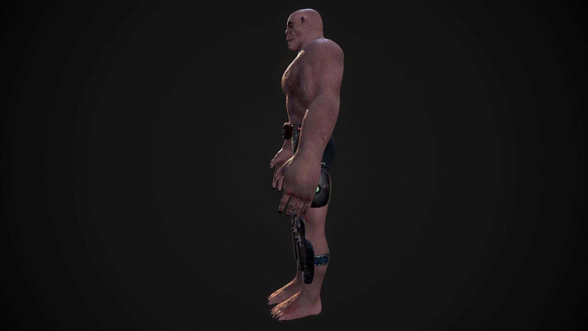 Judging man shorts Low-poly 3D model_18