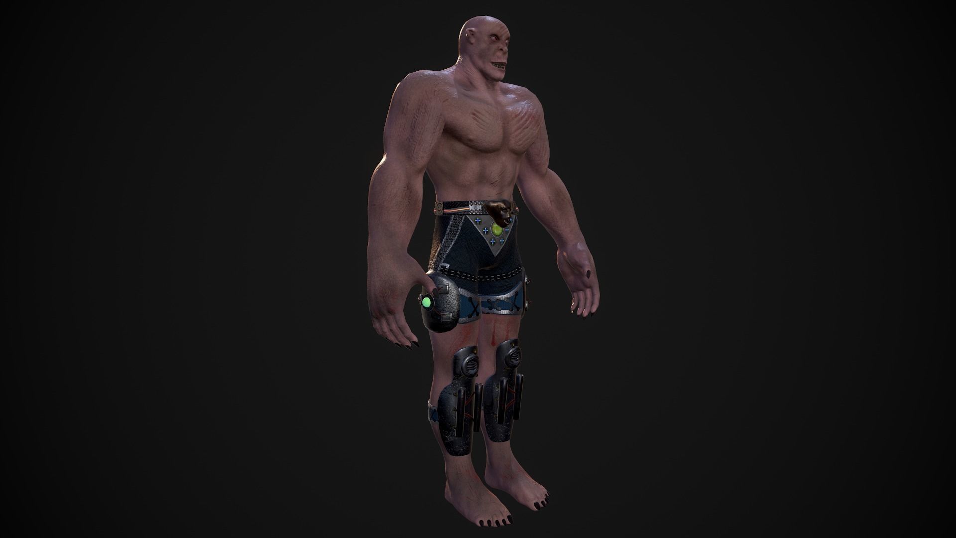 Judging man shorts Low-poly 3D model_13