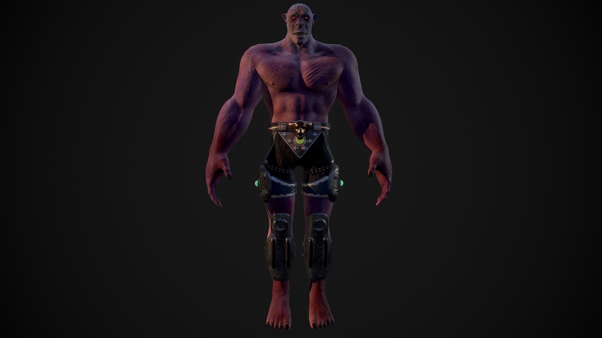Judging man shorts Low-poly 3D model_10