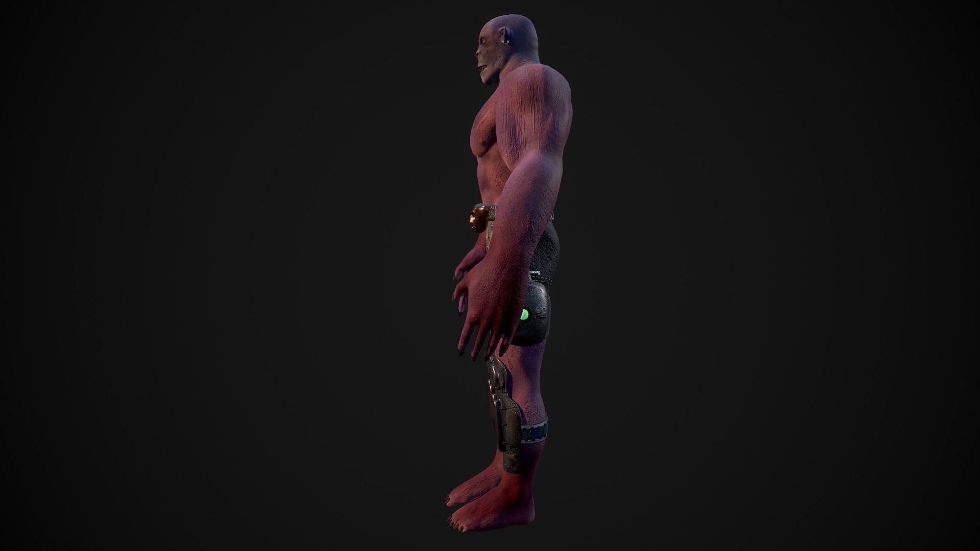 Judging man shorts Low-poly 3D model_7