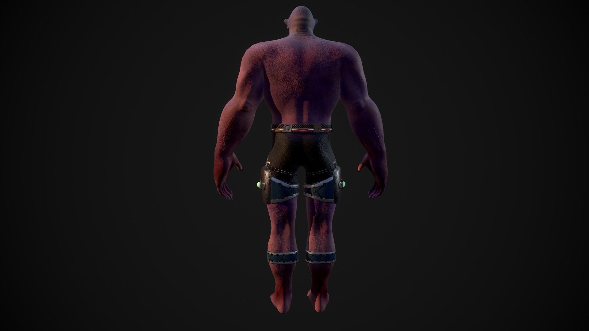 Judging man shorts Low-poly 3D model_5