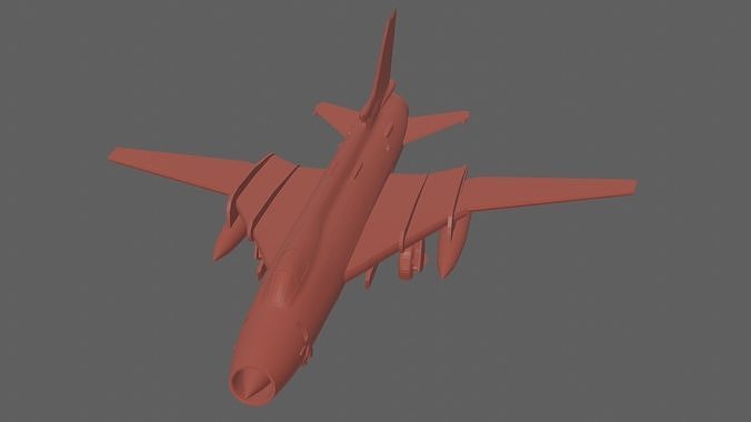 Sukhoi Su-22 aircraft 3D print model