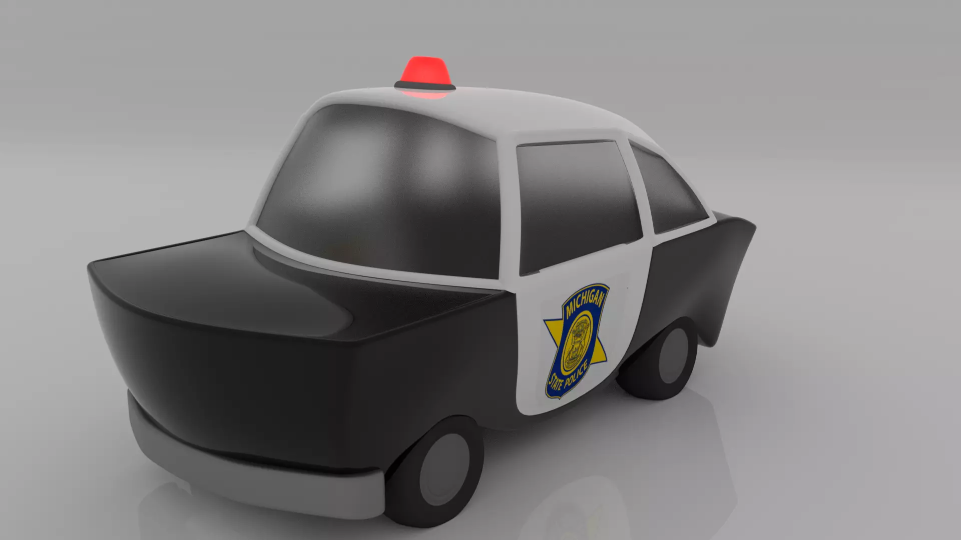 Police Car 3D model_0